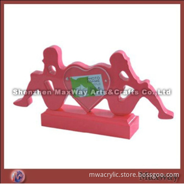 Personalized Heart Shaped Tabletop Acrylic Picture Block